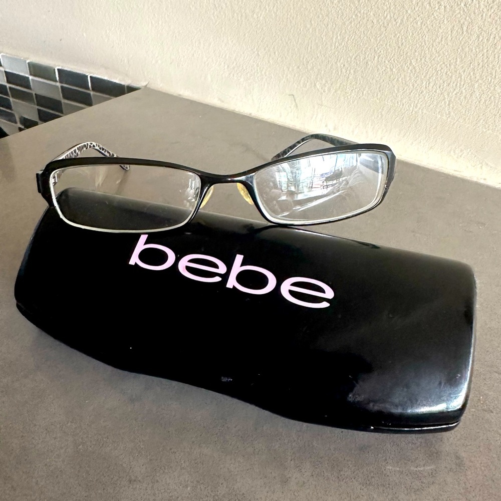 Bebe Optical Frames Glasses Black Metal 135 NEW prescription $180